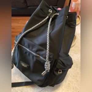 Versace Fragrance Black Backpack with Rope Detail
